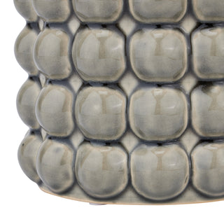 Ceramic Bubble Planter Pot in Grey Finish