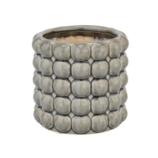 Ceramic Bubble Planter Pot in Grey Finish
