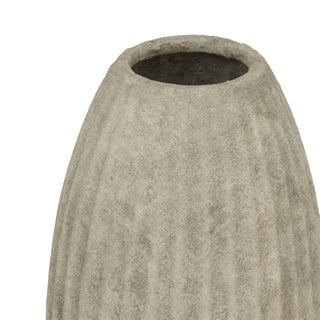 Large Ceramic Catania Olpe Vase in Light Grey
