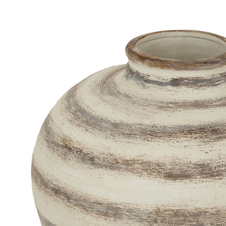 Large Ravello Ceramic Vase with Stripes