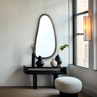large kidney shaped wall mirror