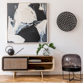 modern abstract artwork in frame
