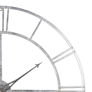 Lucidora - Large Silver Foil Skeleton Wall Clock - Wall Clocks
