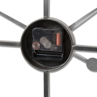Lucidora - Large Silver Skeleton Wall Clock - Wall Clocks