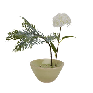 Lucidora - Light Green Ceramic Flower Frog - Conical Vases