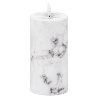 Lucidora - Luxe Collection Natural Glow 3x6 Marble Effect LED Candle - Flameless Candles