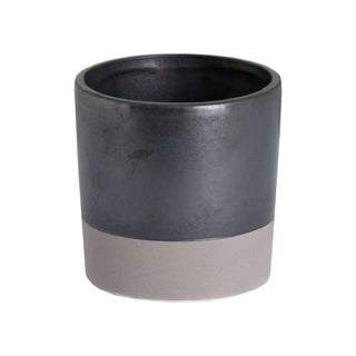 Lucidora - Metallic Grey Ceramic Planter - Planters