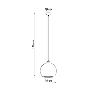 Yellow Steel Glass Pendant Light Fixture