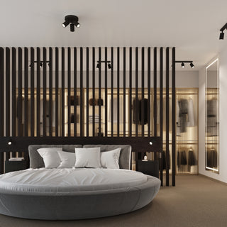 Wall lamp KARBON black with a switch