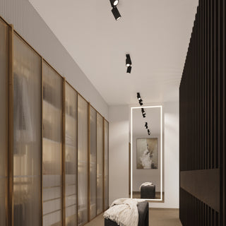 Wall lamp KARBON black with a switch