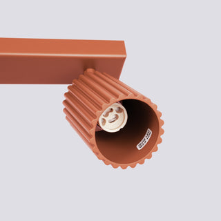 Ceiling lamp KARBON 6L red ochre