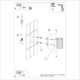 Wall lamp KARBON 10 black