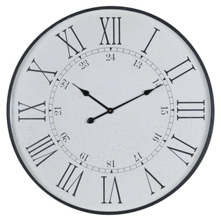 Large Wall Clocks: Embossed Station Clock with Roman Numerals
