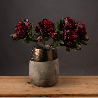 Artificial Flora - Burgundy Peony Rose