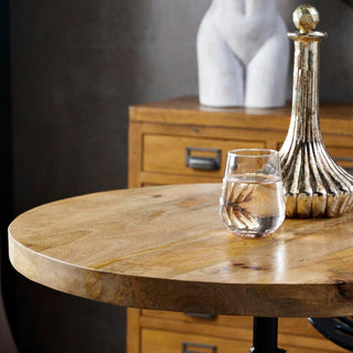 Adjustable Metal Bistro Table with Draftsman Charm