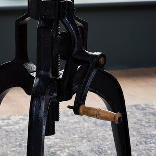 Adjustable Metal Bistro Table with Draftsman Charm