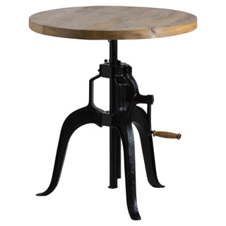 Adjustable Metal Bistro Table with Draftsman Charm