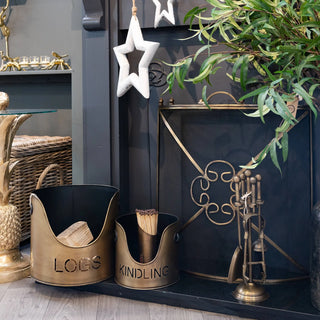 Brass Log Bucket