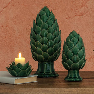 green pinecone ornaments 