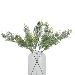 Frosted Pine Stem with Pinecones Decoration