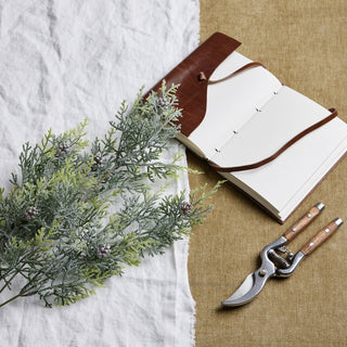Frosted Pine Stem with Pinecones Decoration
