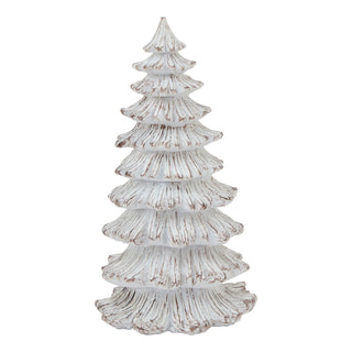 Enchanting Medium Snowy Fir Tree Sculpture