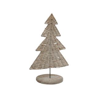 Rustic Wicker Tree Ornament for Holiday Decor