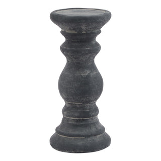 Ceramic Pillar Candle Holders: Amalfi Small Grey Column Design