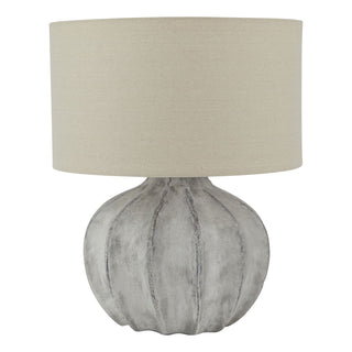 Industrial Table Lamps for Living Room: The Darcy Antique White Flute Lamp