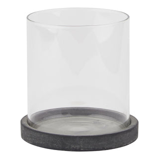 Charming Glass Candle Holders: Amalfi Grey Hurricane Lantern