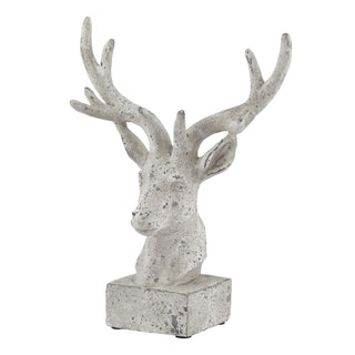Ornaments: Stone Effect Stag Ornament, Unique Ceramic Design