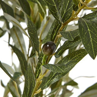 Artificial Apulia Olive Tree in Elegant White Pot