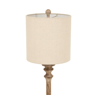Pallido Candlestick Table Lamp With Linen Shade
