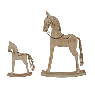 Natural Rustic Rocking Horse