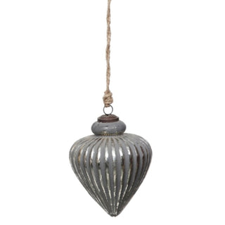Grey Metallic Collection Large Vallupe Bauble