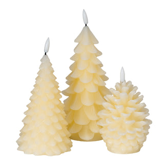 Luxe Collection Natural Glow Cream Large Tree LED Wax Candle