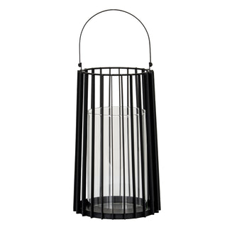 Lynk Large Lantern With Handle And Glass Candle Holder