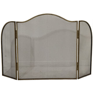 Antiqued Brass Large Fire Screen
