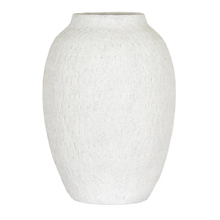 Ashen Large Tall White Vase