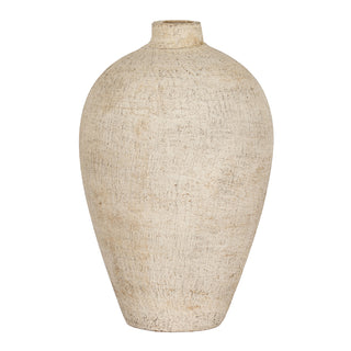Morrow Medium Ceramic Cream Urn Vase