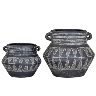 Etched Collection Tall Pot With Handle