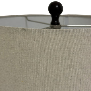 Sepia Shadows Squat Table Lamp With Linen Shade
