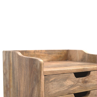 Lucidora - 3 Drawer Gallery Bedside - Bedside Cabinets