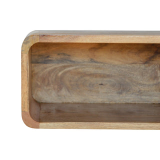 Mango Wood Wall-Mounted Open Bedside Cabinet