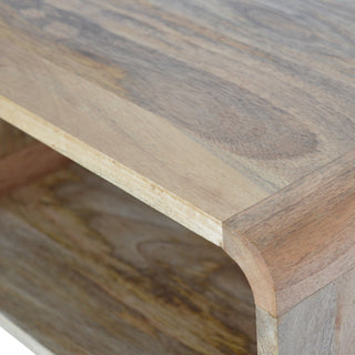 Mango Wood Wall-Mounted Open Bedside Cabinet