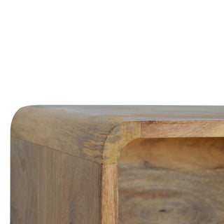 Mango Wood Wall-Mounted Open Bedside Cabinet