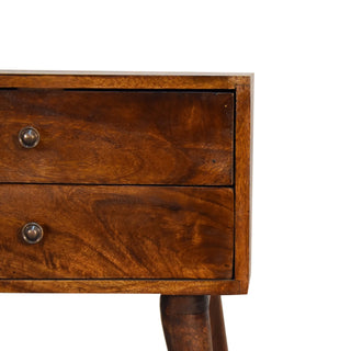 Solid Mango Wood Chestnut Bedside Cabinet