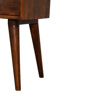 Solid Mango Wood Chestnut Bedside Cabinet