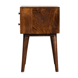 Solid Mango Wood Chestnut Bedside Cabinet