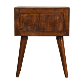 Solid Mango Wood Chestnut Bedside Cabinet